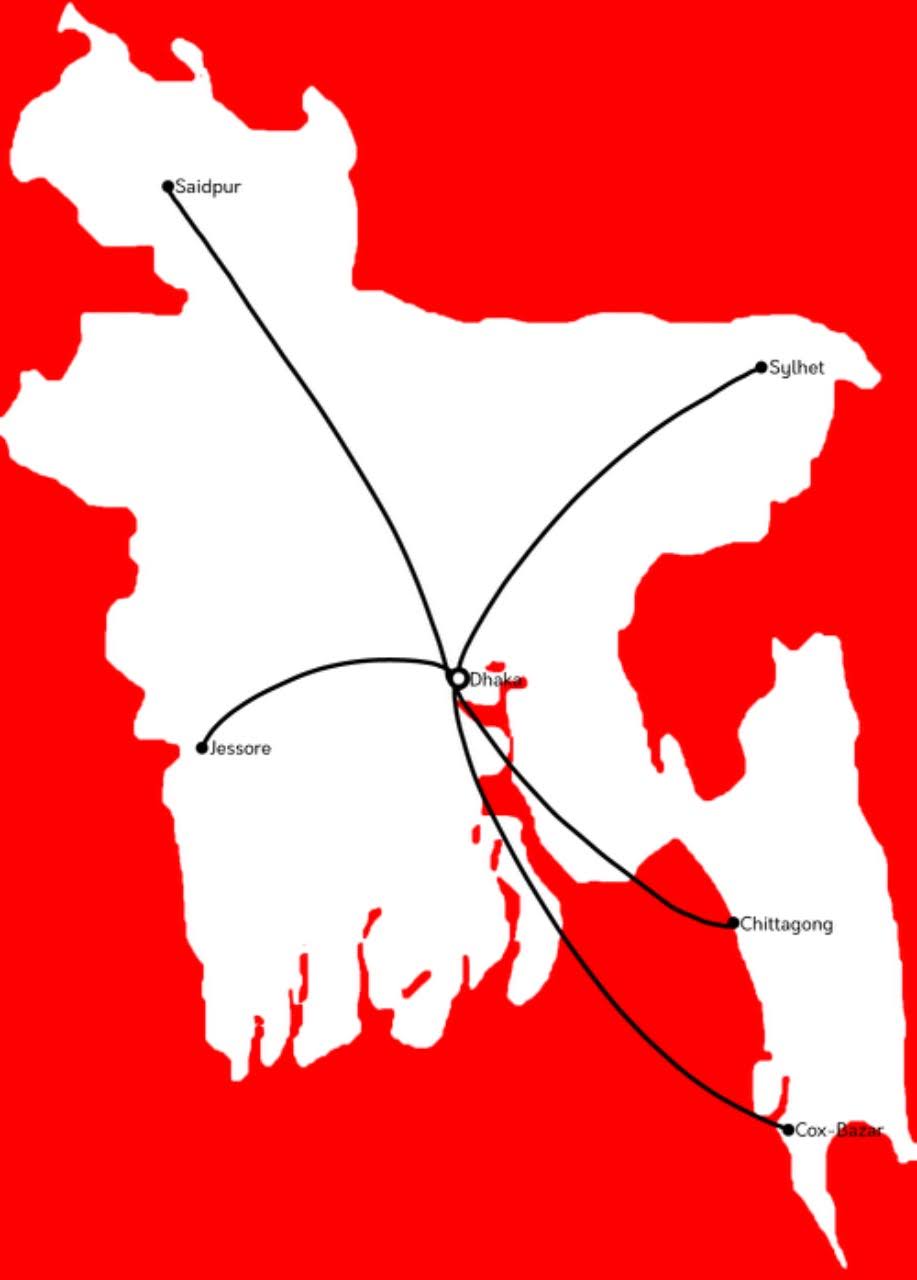 Flights map